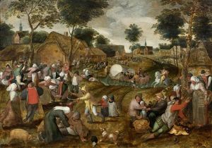 Kermesse De Village by Marten van Cleve the Elder