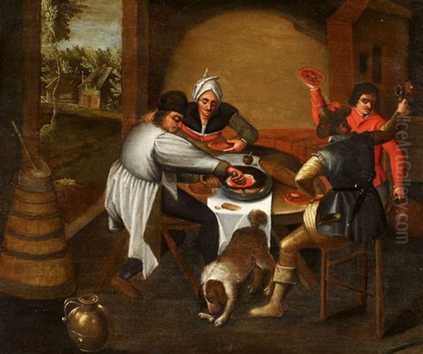 Peasants Feeding Spanish Soldiers - view 1