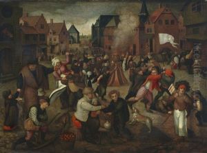 The Feast Of Saint Martin by Marten van Cleve the Elder