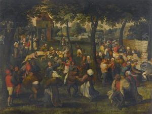 An Outdoor Wedding Dance by Marten van Cleve the Elder