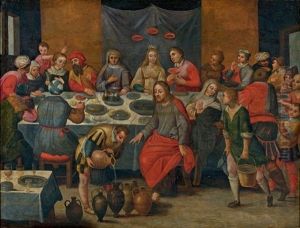 Les Noces De Cana by Marten van Cleve the Elder