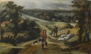 The Parable Of The Good Shepherd And The Hireling by Marten van Cleve the Elder