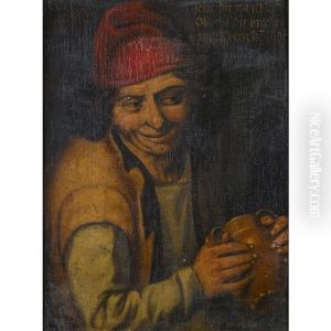 Bauer Mit Krug by Marten van Cleve the Elder