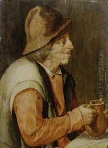 A Peasant Holding A Tankard