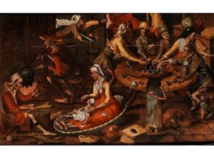 Ein Armenmahl by Marten van Cleve the Elder