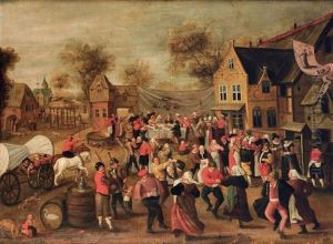 La Danse De La Noce Avec La Remise Des Presents by Marten van Cleve the Elder