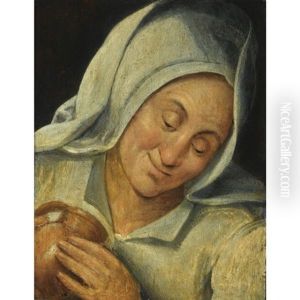 Peasant Woman Holding A Mug