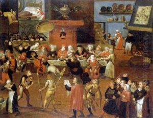 La Noce by Marten van Cleve the Elder
