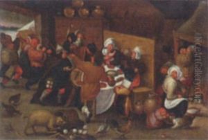 The King Drinks by Marten van Cleve the Elder