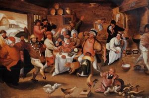 The King Drinks by Marten van Cleve the Elder