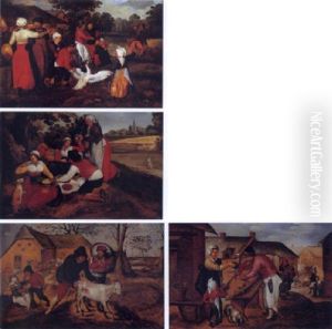 Les Quatre Saisons by Marten van Cleve the Elder