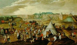 The Dismantling Of The Citadel Of Antwerp In 1577 by Marten van Cleve the Elder