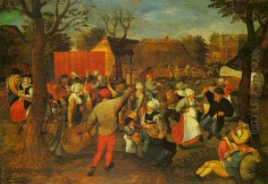 A Wedding Feast by Marten van Cleve the Elder