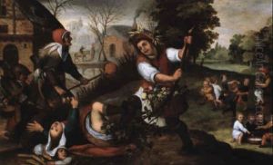Le Printemps Chassant L'hiver by Marten van Cleve the Elder