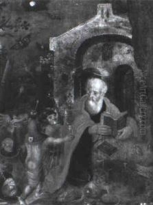 The Temptation Of St. Anthony by Marten van Cleve the Elder