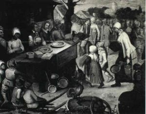 The Wedding Presents by Marten van Cleve the Elder