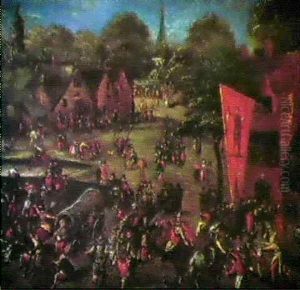 Kermesse De La Saint-sebastien by Marten van Cleve the Elder