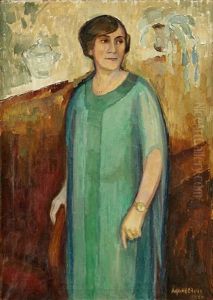 Portratt Av Konstnarinnan Gabriele Munter