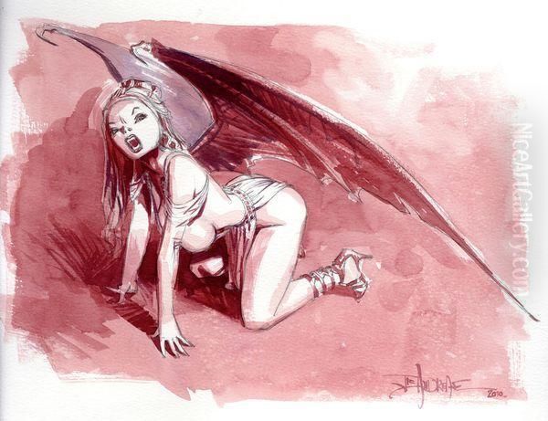 Illustration A L'ecoline, Realisee Pour Un Exlibris. - view 1