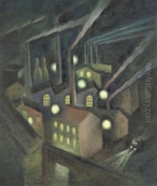 Fabriksbyggnader I Nattljus - view 1