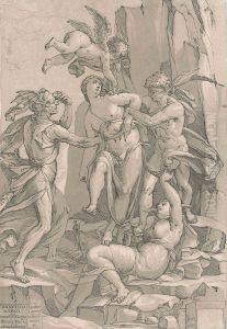 Virtue Chained By Love, Error, Ignorance And Opinion by Andrea Andreani