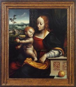 Vierge A L'enfant Sur Fond De Paysage, Dite La Madone Aux Cerises