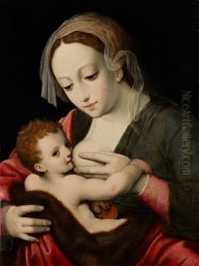 Madonna Und Kind by Cornelis van Cleve