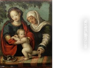 The Madonna And Child With Saint Anne by Cornelis van Cleve