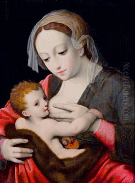 Vierge A L'enfant Allaitant - view 1