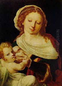 Madonna And The Suckling Christ Child