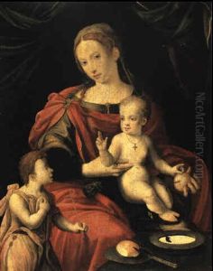 Maria Mit Dem Kind Und Johannesknaben Maria Mit Dem Kind Und Johannesknaben
