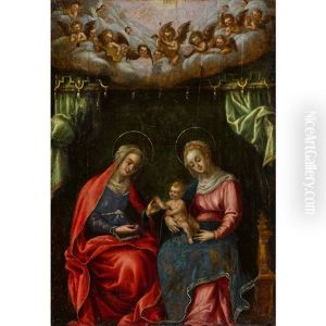 Maria Mit Kind Und Anna by Joos Van Cleve