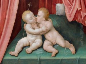 Christ And John As Children, Embracing One Another
