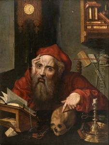 Saint-jerome Dans Son Cabinet D'etude by Joos Van Cleve