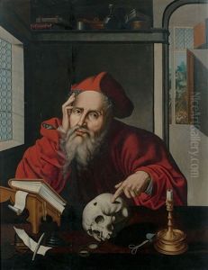 Saint Jerome Dans Son Cabinet by Joos Van Cleve
