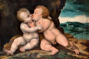 Le Baiser De L'enfant Jesus Et Saint Jean Le Baiser De L'enfant Jesus Et Saint Jean
