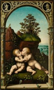 Christus Und Johannes Als Kinder, Einander Umarmend Christus Und Johannes Als Kinder, Einander Umarmend