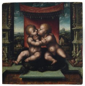 Christus- Und Johannesknabe, Einander Umarmend Christus- Und Johannesknabe, Einander Umarmend