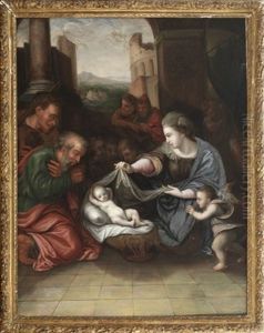 Den Hellige Familie by Joos Van Cleve