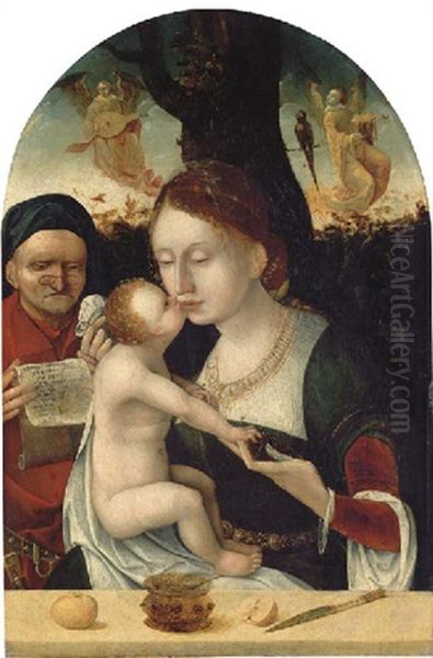 The Holy Family With Music-making Angels - view 1
