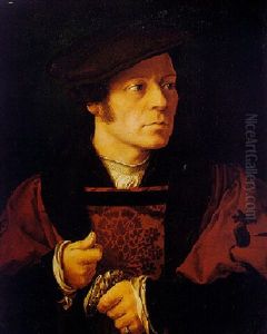 Portrait Of A Man Holding Gloves