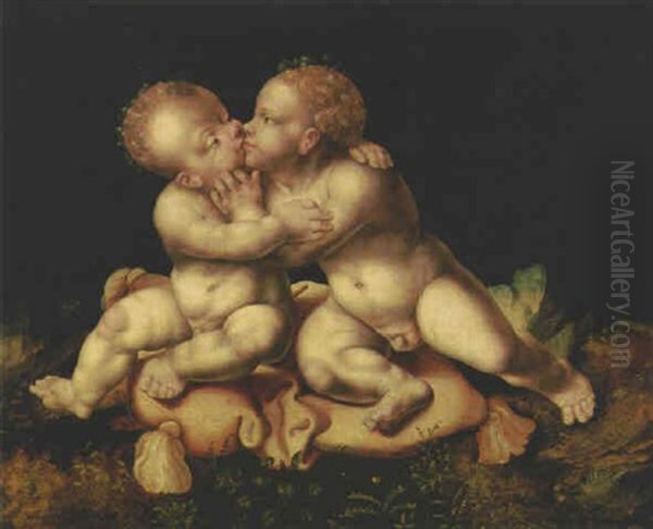 The Christ Child And The Infant Saint John The Baptist Embracing - view 1