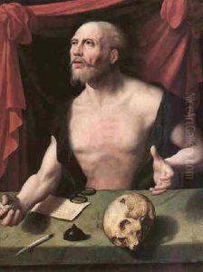 The Penitent St. Jerome In His Study by Joos Van Cleve