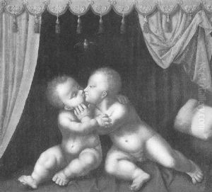 The Boys, Jesus And John, Kissing by Joos Van Cleve