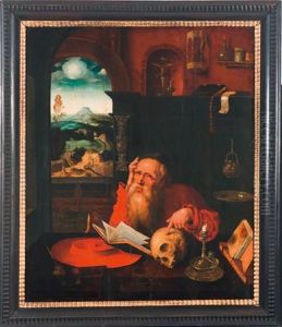 Saint Jerome Dans Son Cabinet De Travail by Joos van der Beke Cleve