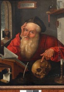 Saint-jerome Dans Son Cabinet De Travail