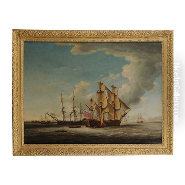 Two 32-gun Frigates Receiving Their Captains - view 1