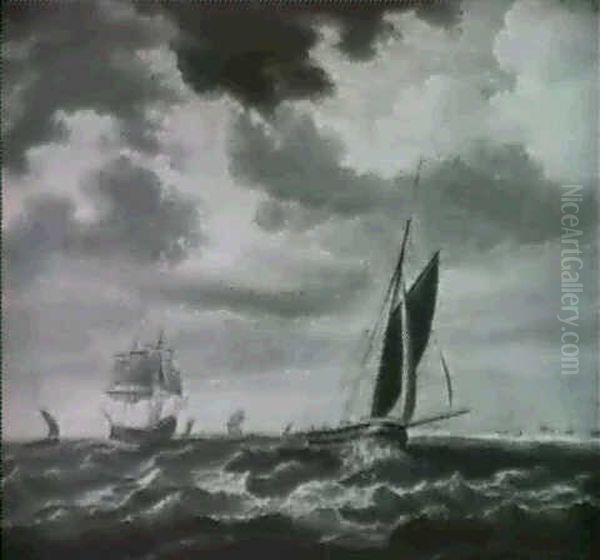 A Cutter And Other Shipping Off The Dutch Coast - view 1