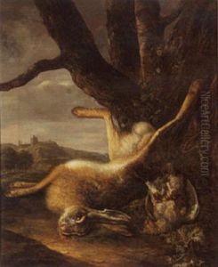 A Hunting Still Life by Charles Antoine Clevenbergh