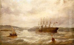 Atlantic Cable Expedition, July 28 1866, S.s. "great Eastern" At Mark Buoy Preparing To Land The Shore End Cable At Heart's Content Atlantic Cable Expedition, July 28 1866, S.s. "great Eastern" At Mark Buoy Preparing To Land The Shore End Cable At Heart's Content